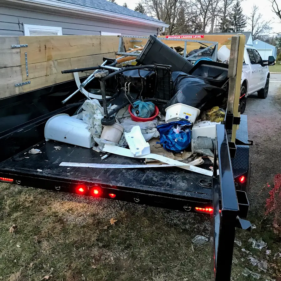 Roll-off dumpster delivered to a residential driveway in Frederick
