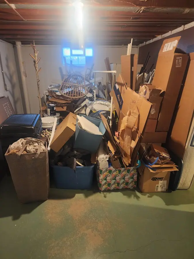 Roll-off dumpster container at job site for Roll Off Dumpster Rental in Frederick